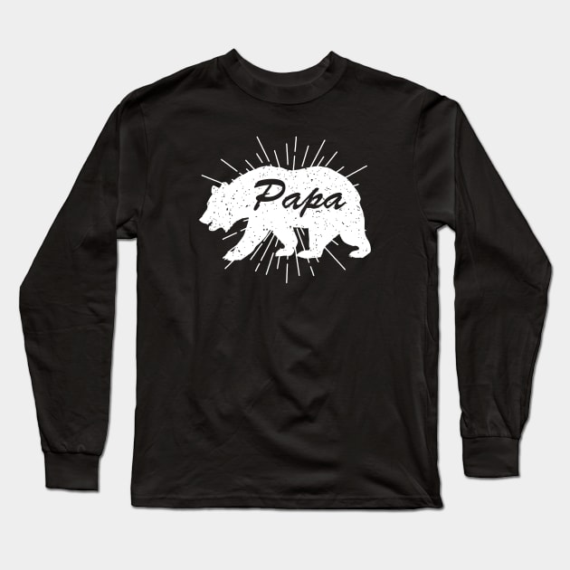 Papa Bear: Funny Gifts for Dad - Bear Lover Gifts Long Sleeve T-Shirt by teemaniac